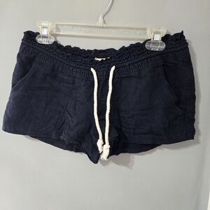 Roxy black linen shorts/small